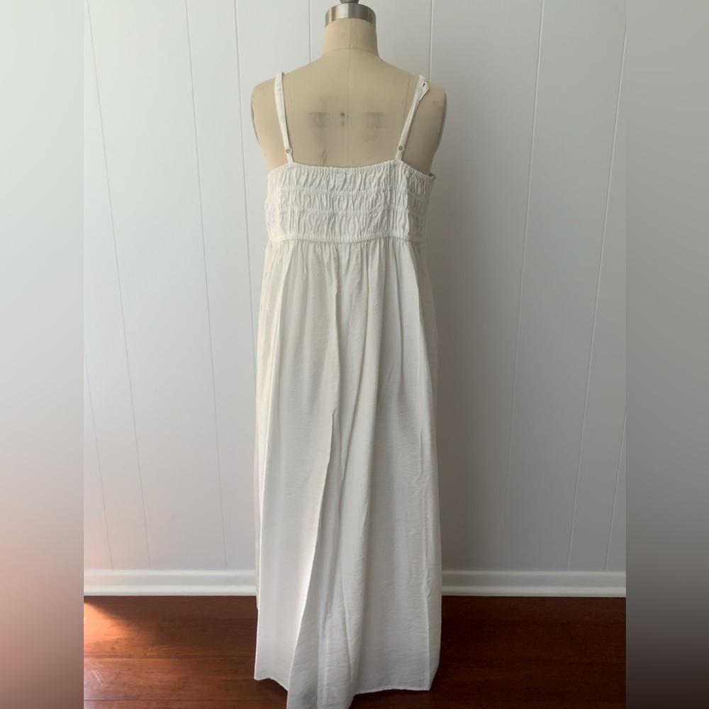 A New Day Spaghetti Strap Smocked Dress in White - Picture 3 of 4